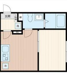 KINOE STUDIO(1DK/1階)の間取り写真