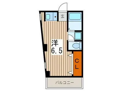 クレール南浦和(ワンルーム/3階)の間取り写真