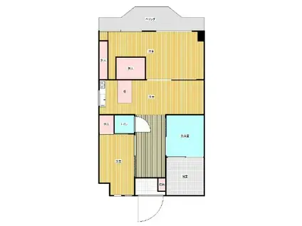 タカラマンションマキシー(2LDK/12階)の間取り写真
