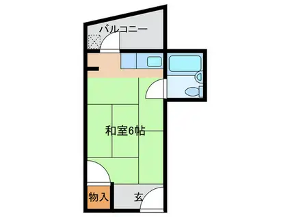光荘(ワンルーム/1階)の間取り写真