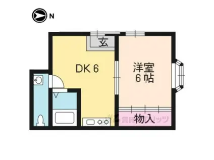 カステロレヴィPARTⅢ(1DK/1階)の間取り写真