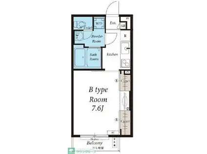 リブリ・さがみ野III(1K/2階)の間取り写真