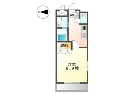 MARUSAN&SUNRISE(1K/2階)の間取り写真