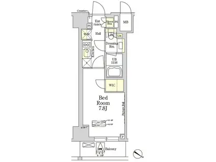 ザ・クラス南麻布 THE CLASS MINAMIAZABU(1K/3階)の間取り写真