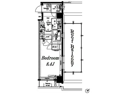 アクサス武蔵小山アジールコート(1K/5階)の間取り写真