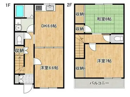 アベニールスクエア21(3DK/2階)の間取り写真