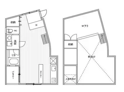 ティーズクオーレブリス自由が丘(ワンルーム/3階)の間取り写真