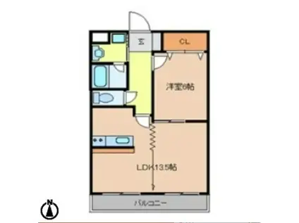 アッサンブラージュ(1LDK/3階)の間取り写真