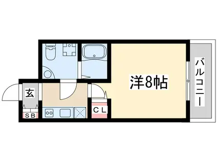 セレニテ江坂四番館(1K/3階)の間取り写真