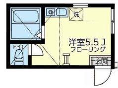 ユナイト寺前コーラルコースト(ワンルーム/2階)の間取り写真