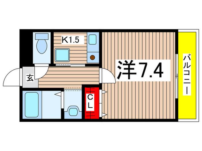 パークスティ八事(1K/3階)の間取り写真
