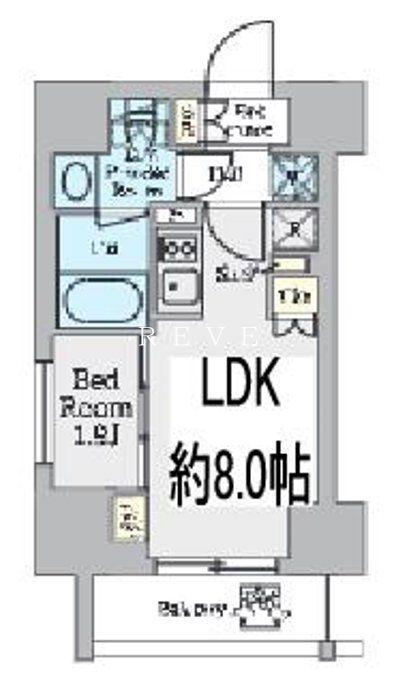 クレストコート上野(1LDK/4階)の間取り写真