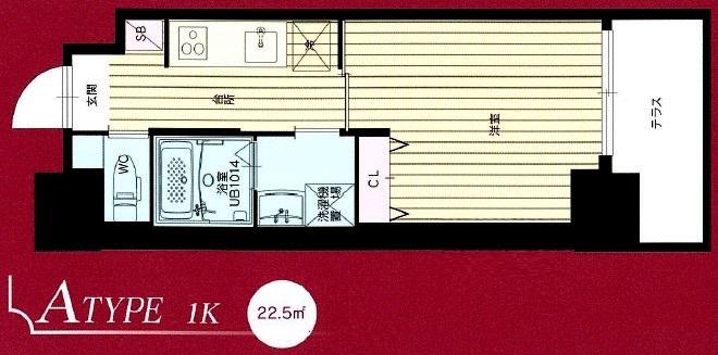ORIENT BLD NO123(1K/13階)の間取り写真