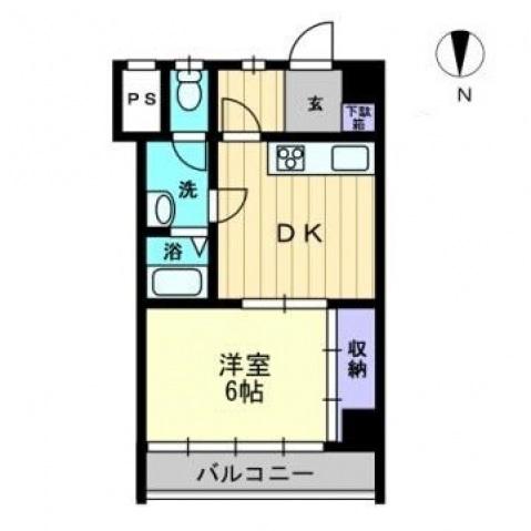 住友ハイツ(1DK/7階)の間取り写真