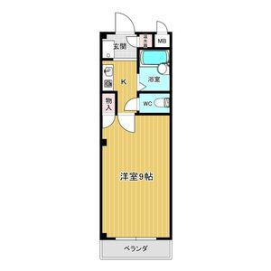 グリーンヒルズ山田12(1K/2階)の間取り写真