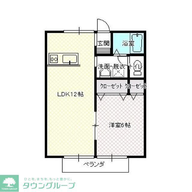 リンデンハイム(1LDK/1階)の間取り写真