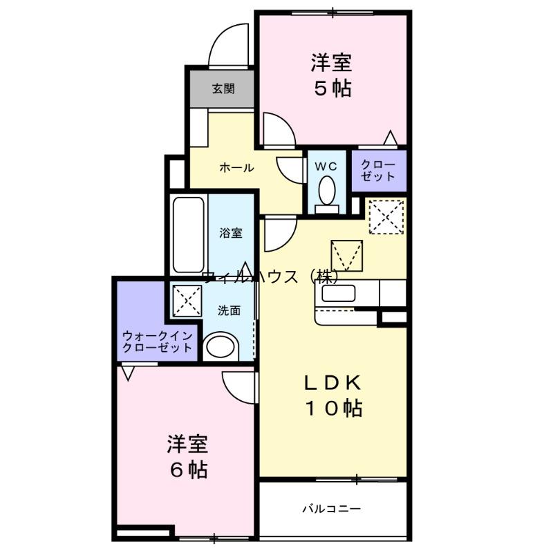 ソラティオ(2LDK/1階)の間取り写真