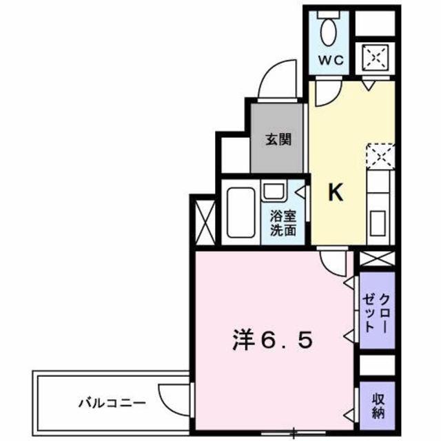 コンフォート 橋本(1K/3階)の間取り写真