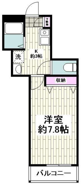 メゾン片倉(1K/1階)の間取り写真