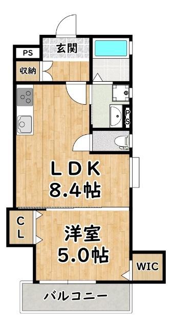 ICH加島(1LDK/3階)の間取り写真
