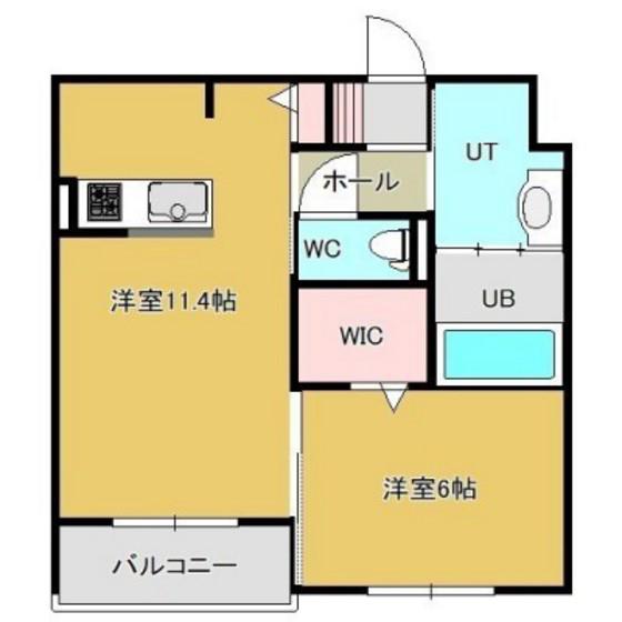 NEW PIAZZA(1LDK/2階)の間取り写真
