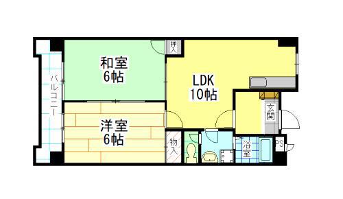 IWKビル(2LDK/3階)の間取り写真