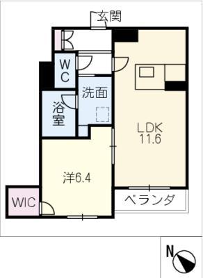 プレミアス(1LDK/2階)の間取り写真