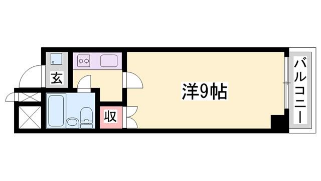 ラ・バレーヌ辻井(1K/5階)の間取り写真