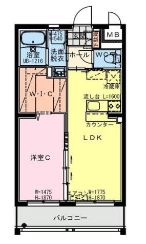 GREEN TERRACE TOSHIMI(1LDK/3階)の間取り写真