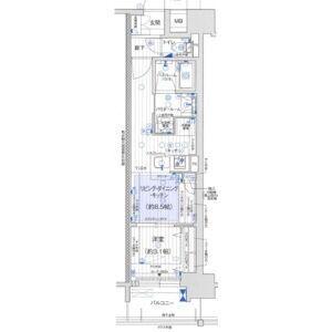 プレサンスロジェ上前津駅前 THE RESIDENCE(1LDK/9階)の間取り写真