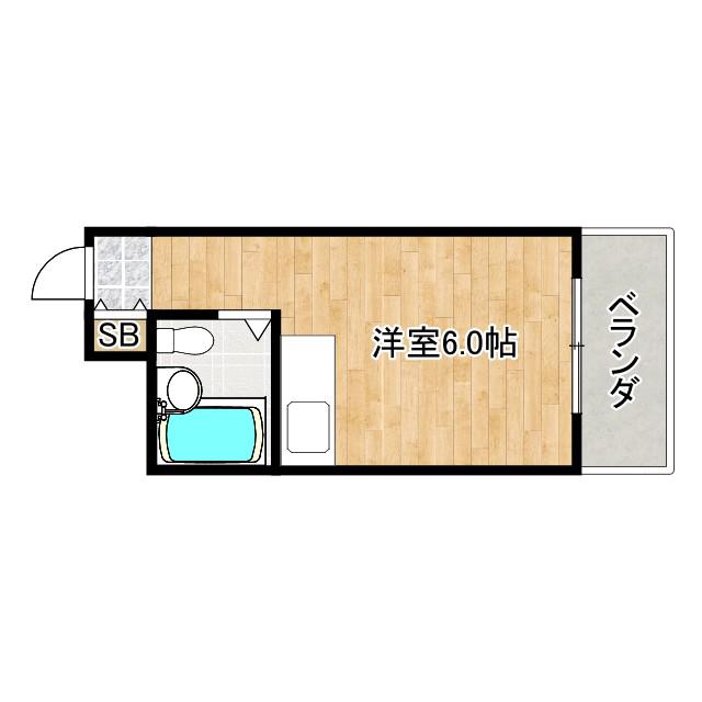シティハイツ桃谷(ワンルーム/7階)の間取り写真