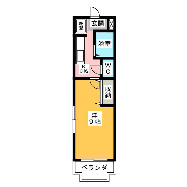 アビタシオン天王III(1K/3階)の間取り写真
