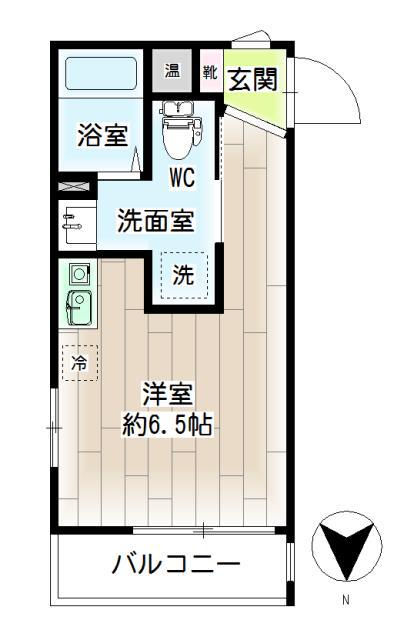 リチェンシア横浜三ツ沢下町(ワンルーム/2階)の間取り写真