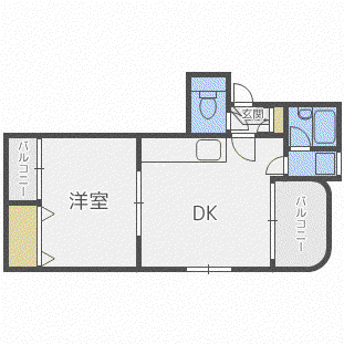 A-ZONE札幌(1DK/5階)の間取り写真