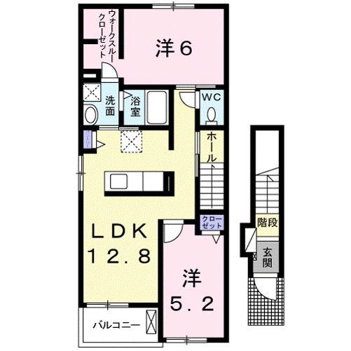 セイバリーフォレスト(2LDK/2階)の間取り写真