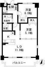 グレイス17(2LDK/3階)の間取り写真