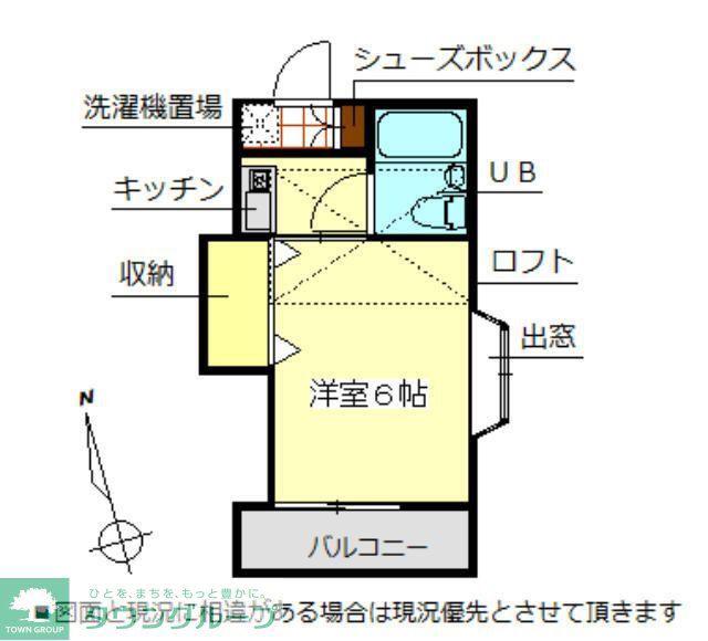 サニープレイスS(1K/2階)の間取り写真