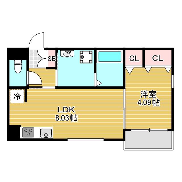JYOFUL・HOUSE豊中(1LDK/2階)の間取り写真