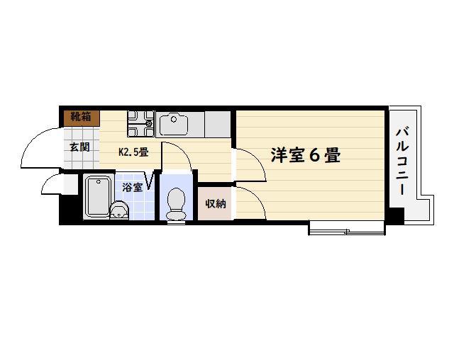 ビラヤマダ(1K/5階)の間取り写真