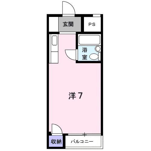ハイツホリデー(ワンルーム/1階)の間取り写真