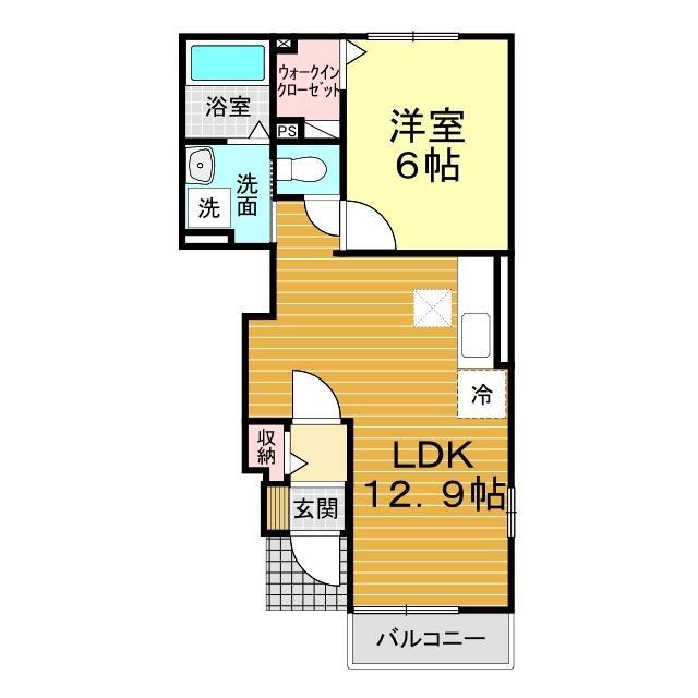 勇駿II番館(1LDK/1階)の間取り写真