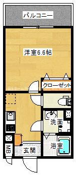 EXハイツアビコ(1K/2階)の間取り写真
