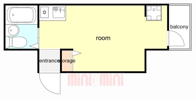 ブレシオンエスト(ワンルーム/1階)の間取り写真