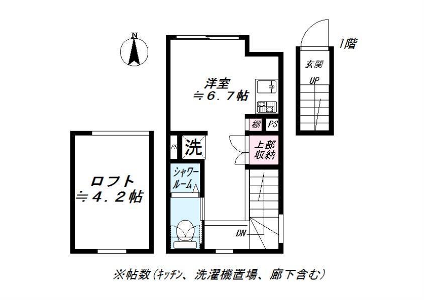 NIDO NISHIOI(ワンルーム/2階)の間取り写真