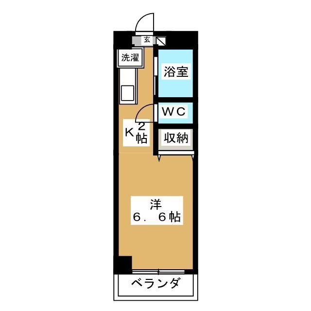 クラシコ鷺沼(ワンルーム/4階)の間取り写真