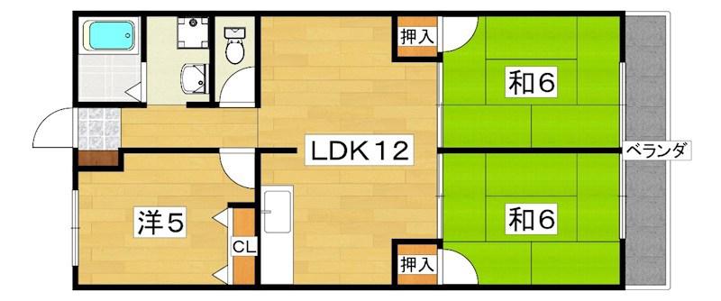 ジェイエイ・パル(3LDK/2階)の間取り写真