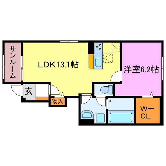 サンリット スクエア I・II(1LDK/1階)の間取り写真