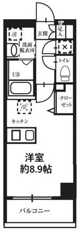 TSGARDEN高円寺(ワンルーム/5階)の間取り写真