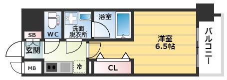 セイワパレス梅田茶屋町(1K/3階)の間取り写真