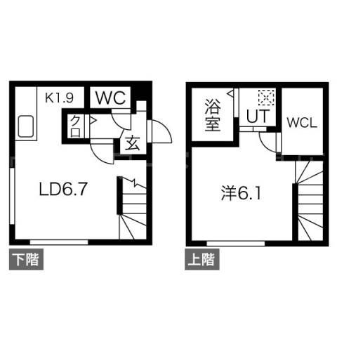 ヴレネージュ平岸(1LDK/3階)の間取り写真